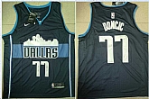 Mavericks 77 Luka Doncic Black Nike Swingman Stitched NBA Jersey,baseball caps,new era cap wholesale,wholesale hats